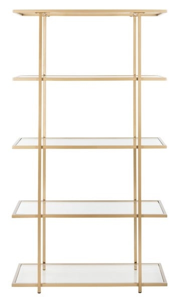 Francis 5 Tier Etagere - Gold/Clear - Arlo Home - Image 0