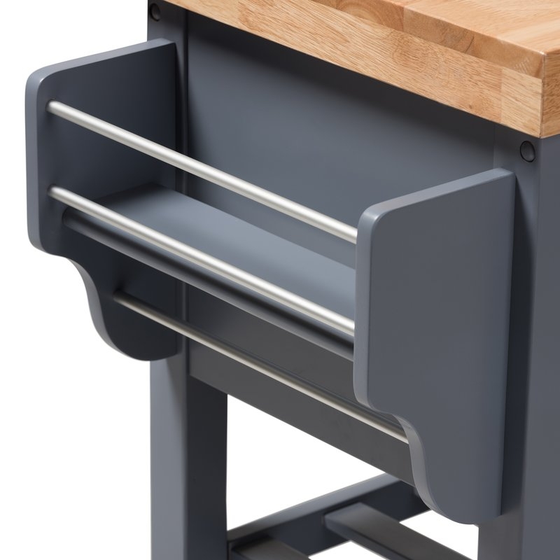 Hoglund Kitchen Cart with Wood Top - Image 4