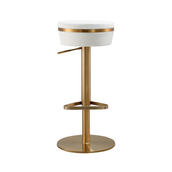 Astro White and Gold Adjustable Stool - Image 0