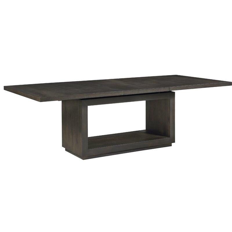 Santiago Extendable Acacia Solid Wood Trestle Dining Table - Image 1