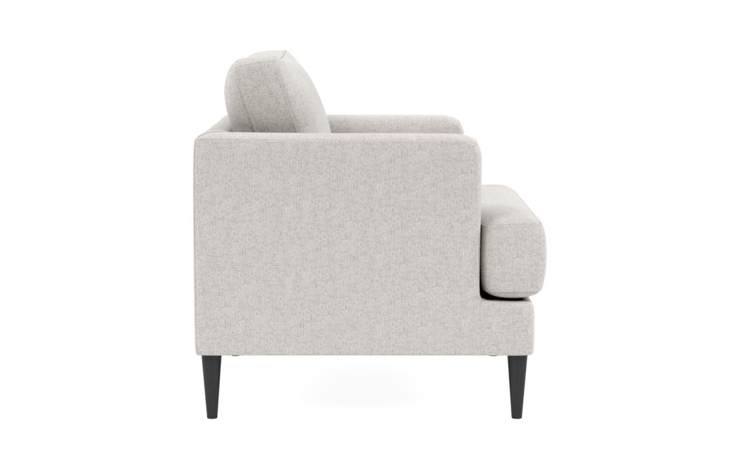 Winslow Chair, Pebble Heathered Weave, Tapered Black Legs - Image 1
