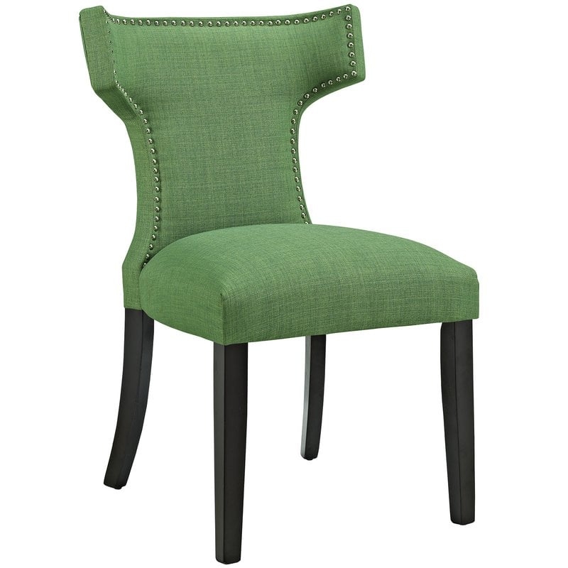 Curve Upholstered Dining Chair - KELLY GREEN - Image 0