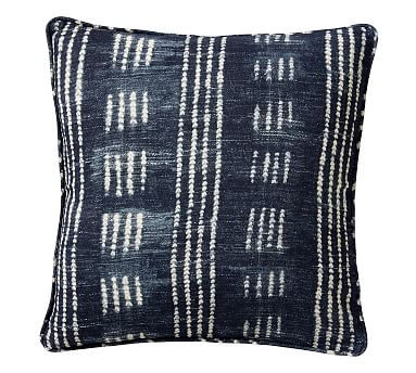 Shibori Dot Pillow, Blue, 20" - Image 0