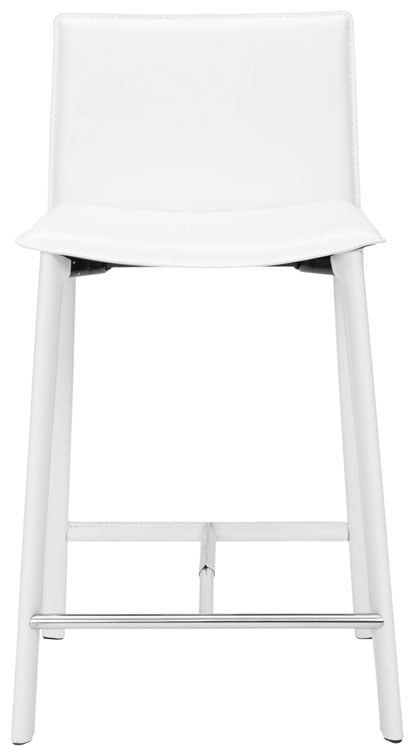 Janet 24" Counter Stool (Set Of 2) - White/Chrome - Safavieh - Image 0