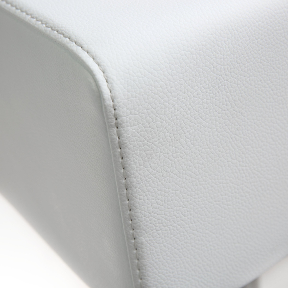 Seville White Stainless Adjustable Barstool - Image 1