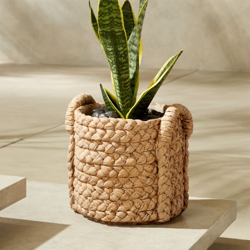 Cement Basket Large Planter - Image 3