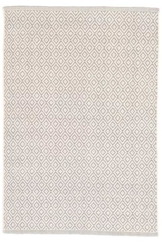 Lattice Dive Gray Woven Cotton Rug, 6' x 9' - Image 0