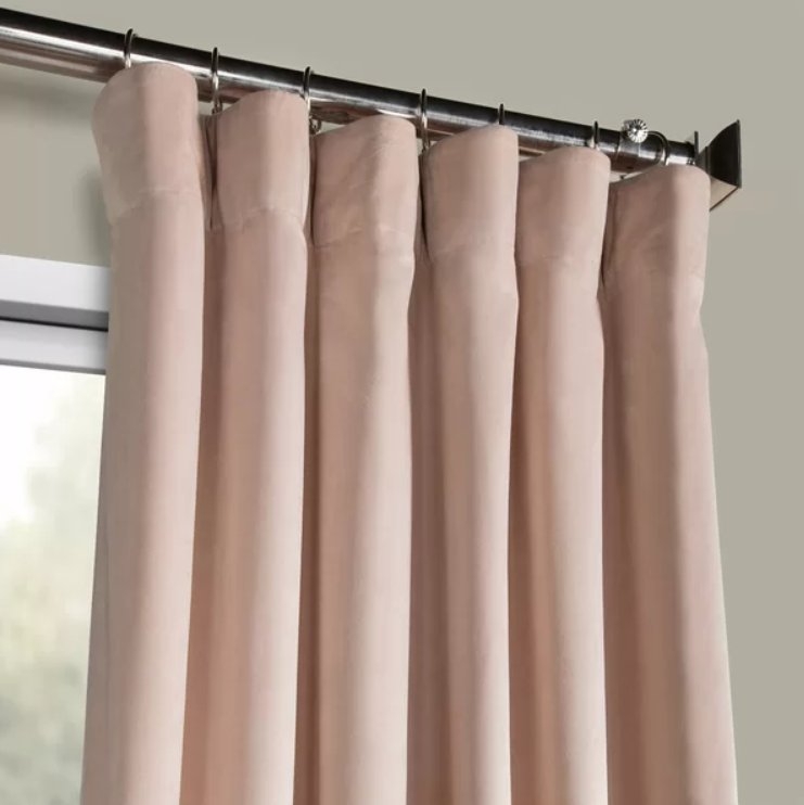 Livia Riverton Solid Heritage Plush Velvet Rod Pocket Single Curtain Panel, 96" L - Image 4