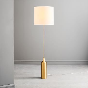 Hudson Floor Lamp, Large, Antique Brass - Image 0