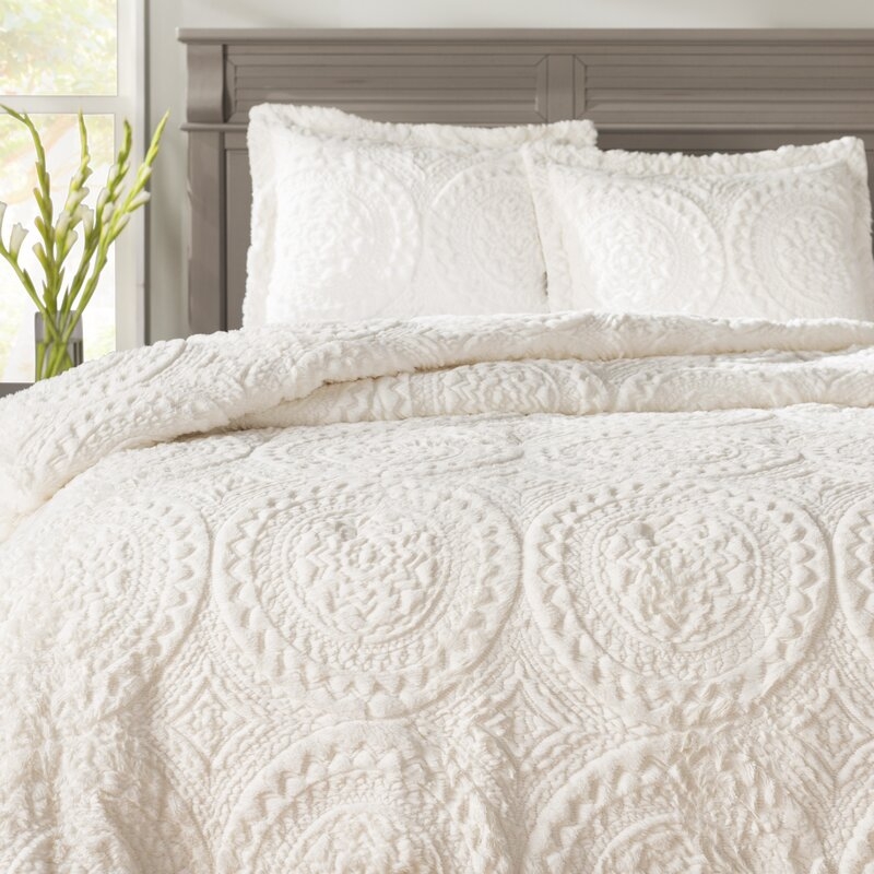Mericia Comforter Set - King/Cal King, Ivory - Image 4