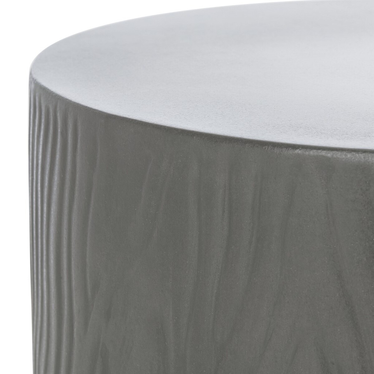 Trunk Indoor/Outdoor Modern Concrete Round 16.5-Inch H Accent Table - Dark Grey - Arlo Home - Image 1