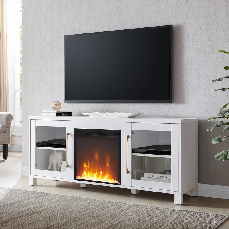 Munford TV Stand for TVs up to 65" with Fireplace Included - Image 0