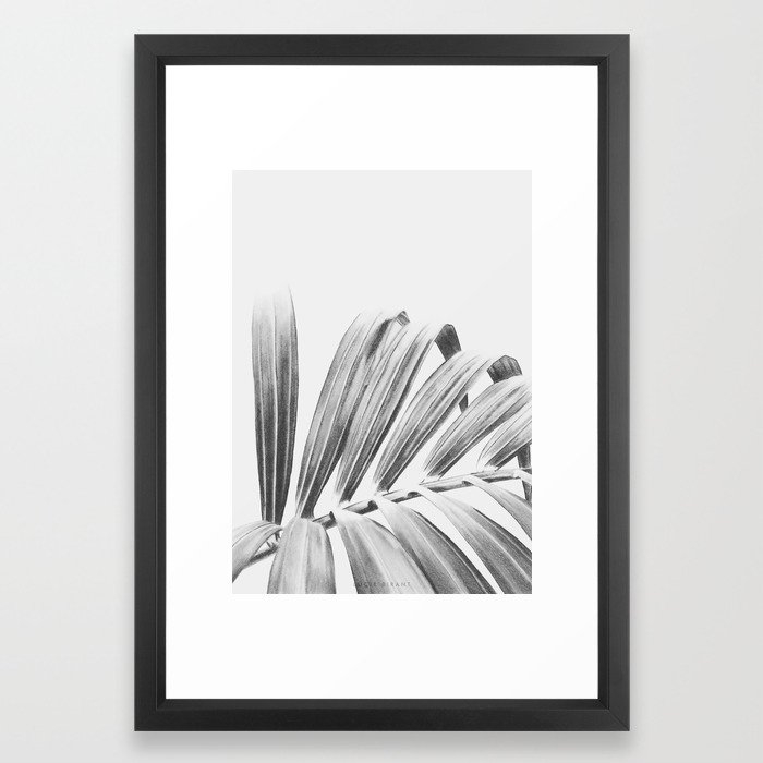 PALM Framed Art Print - Vector Black - 15" X 21" - Image 0