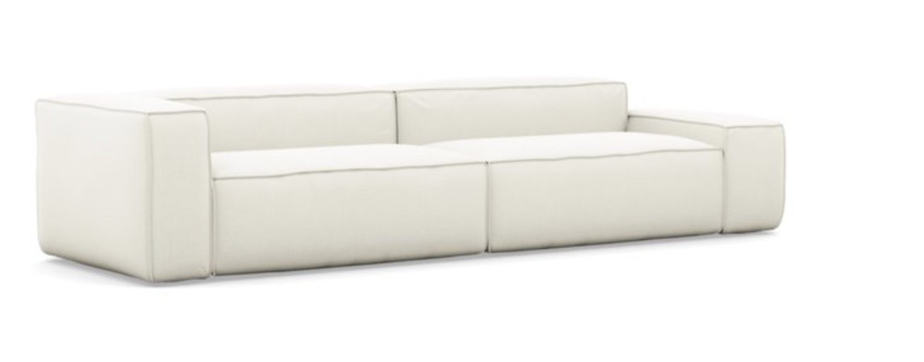 GRAY Large Fabric Sofa - Image 1