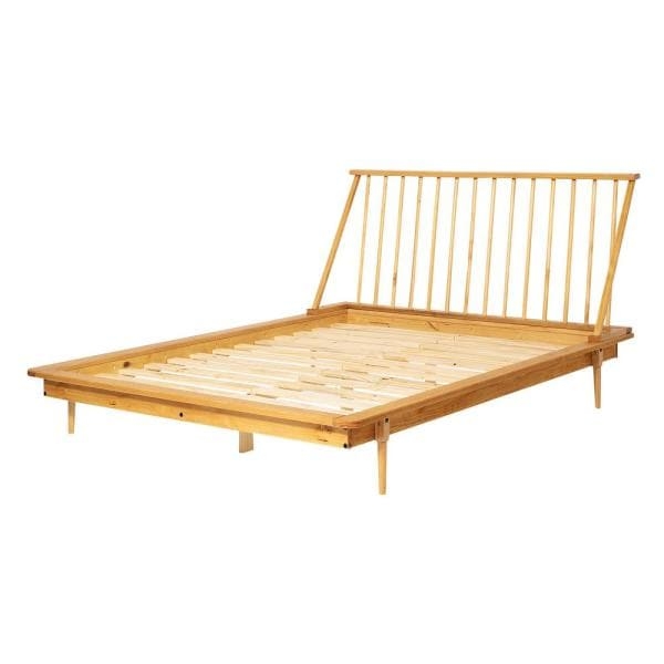 Brizo Spindle Back Solid Wood Bed, Light Oak, Queen - Image 5
