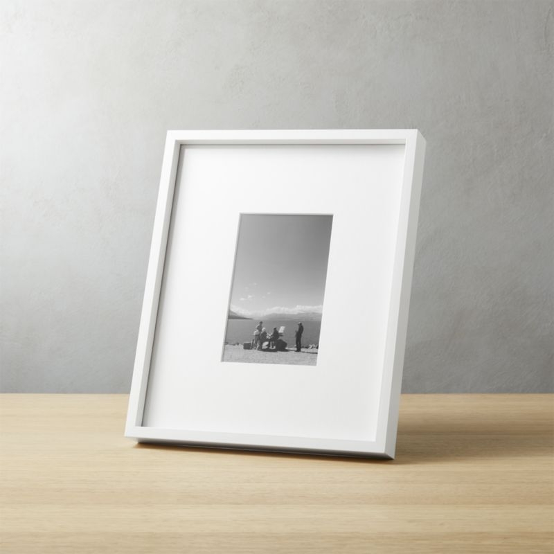 5 x7" Gallery White Frame with White Mat - Image 3
