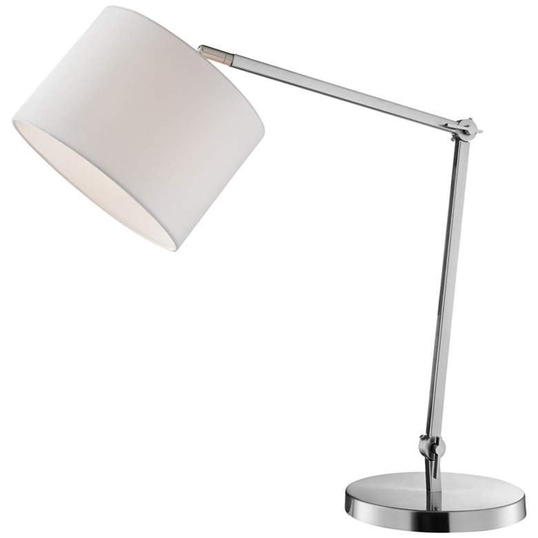Lite Source Lark Brushed Nickel Desk Lamp - Style # 42C60 - Image 1