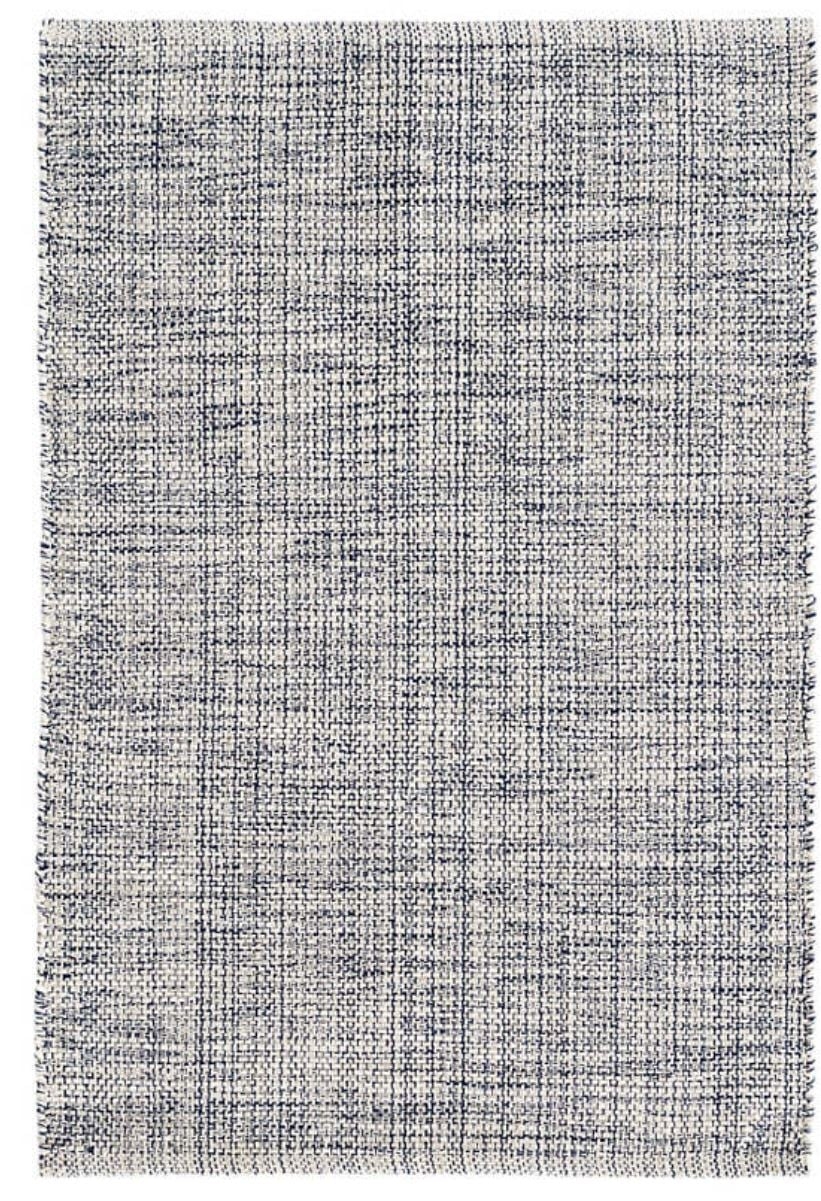 MARLED INDIGO WOVEN COTTON RUG- 6'x9' - Image 0