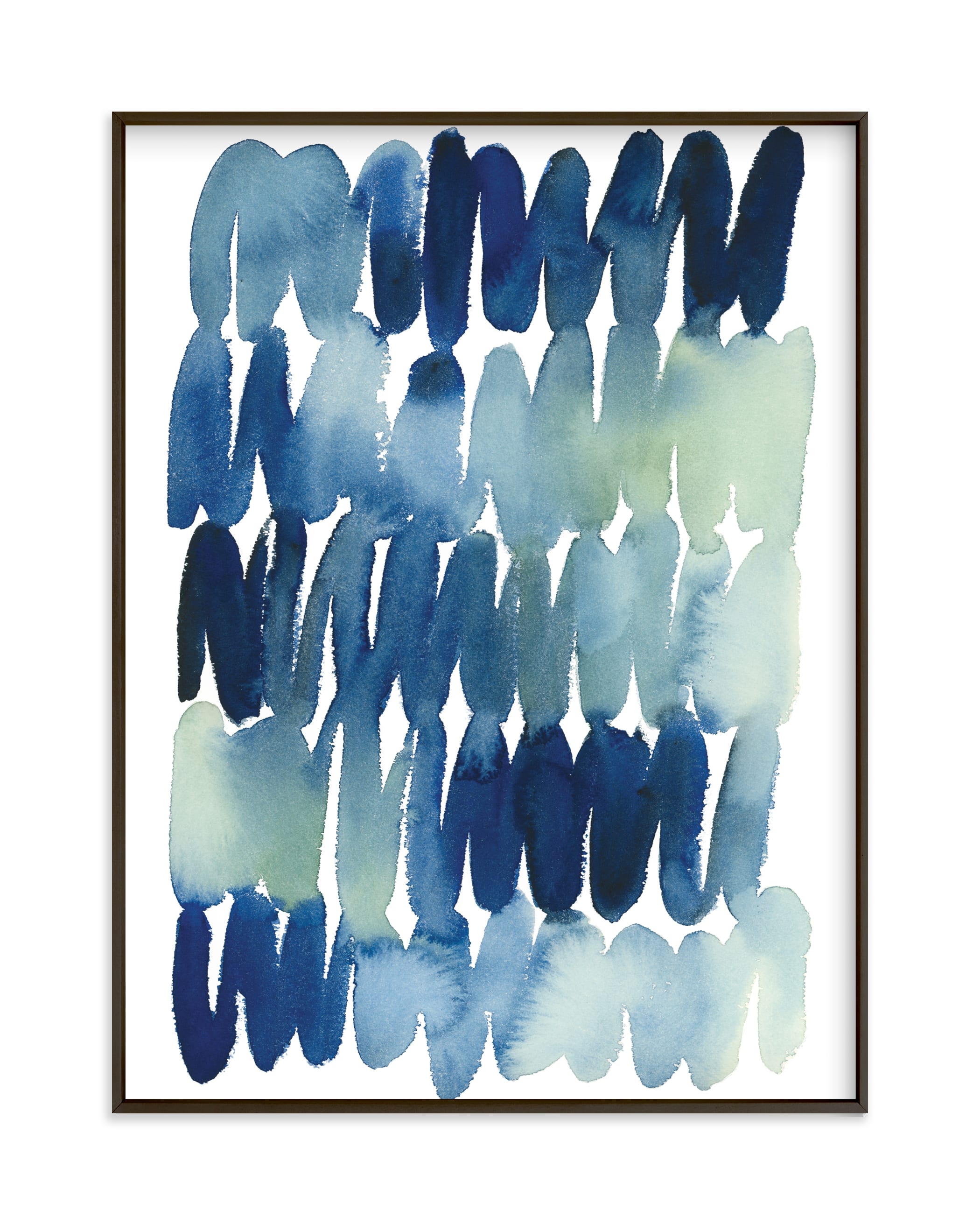 Scribbles In Blue Art Print - Image 0