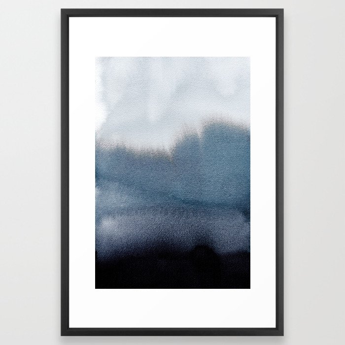 In Blue - FRAMED ART PRINT VECTOR BLACK, 26x38 - Image 0