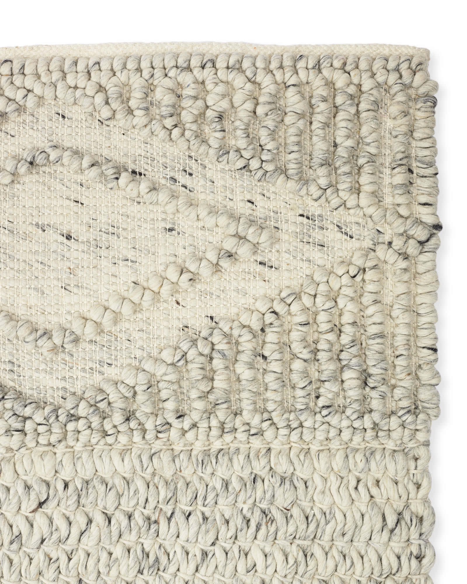 Macramé Wool Rug - Fog - 11' x 14' - Image 1