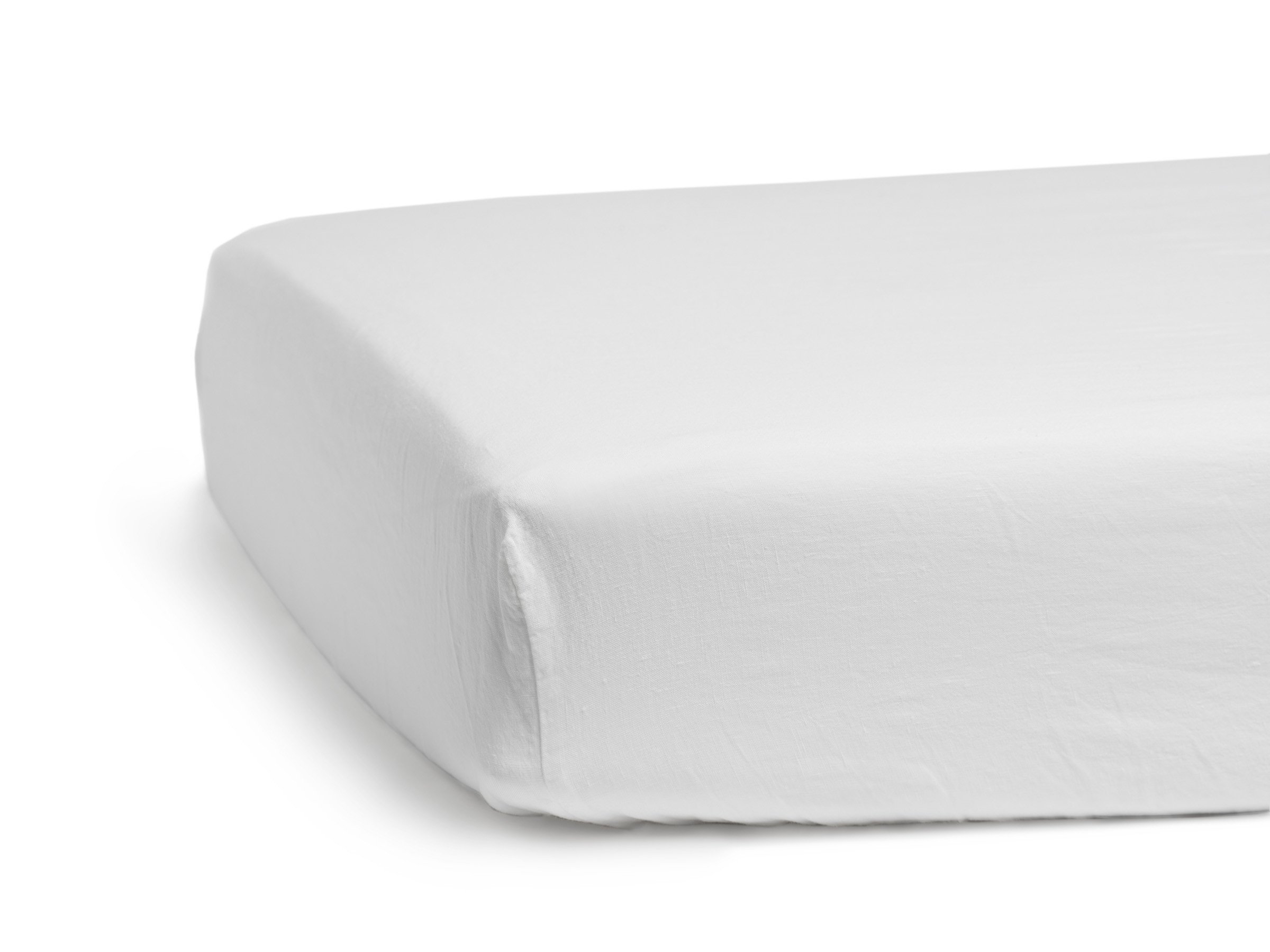 Linen Crib Sheet in White | Parachute - Image 0