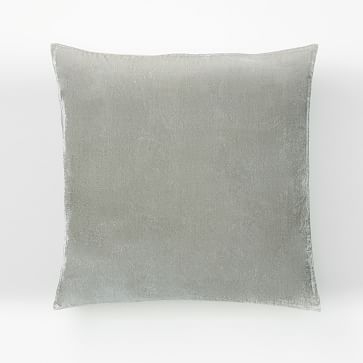 Lush Velvet Pillow Cover, 20"x20", Platinum - Image 0