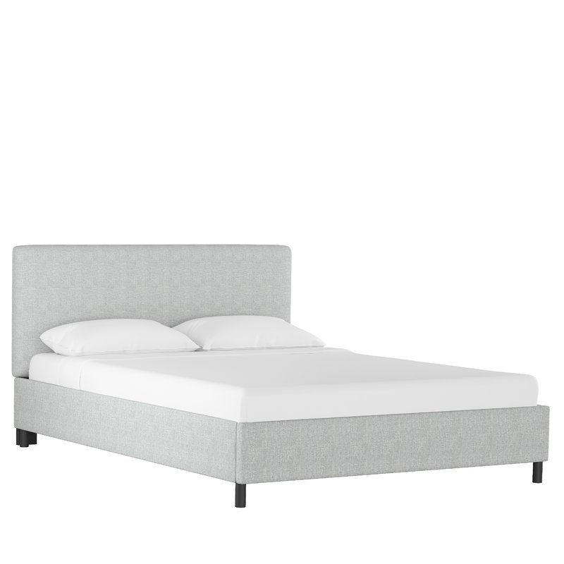 Keating Upholstered Platform Bed - Pumice - Queen - Image 1