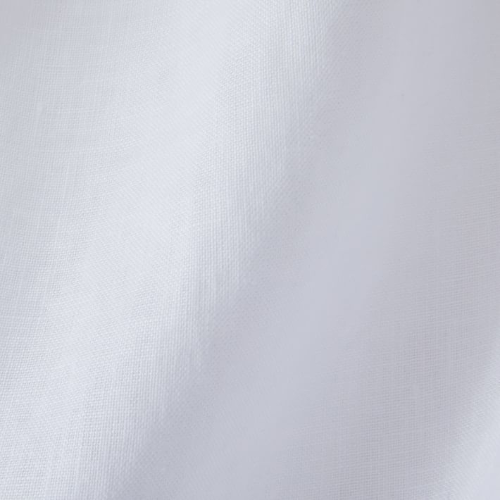 Belgian Flax Linen Curtain - White, Blackout lining Set of 2 - 96" - Image 2