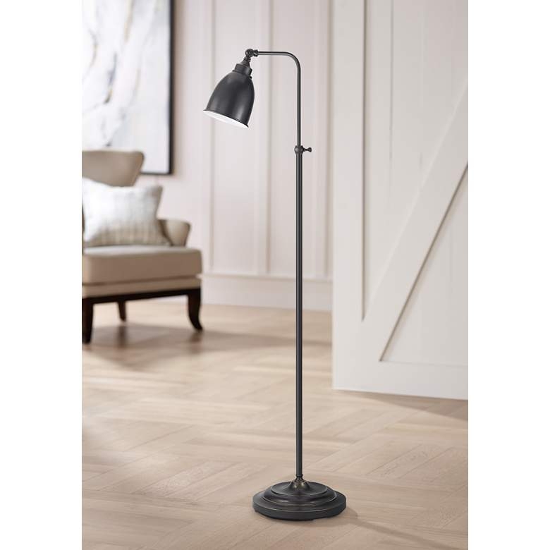 Dark Bronze Adjustable Pharmacy Floor Lamp - Image 1
