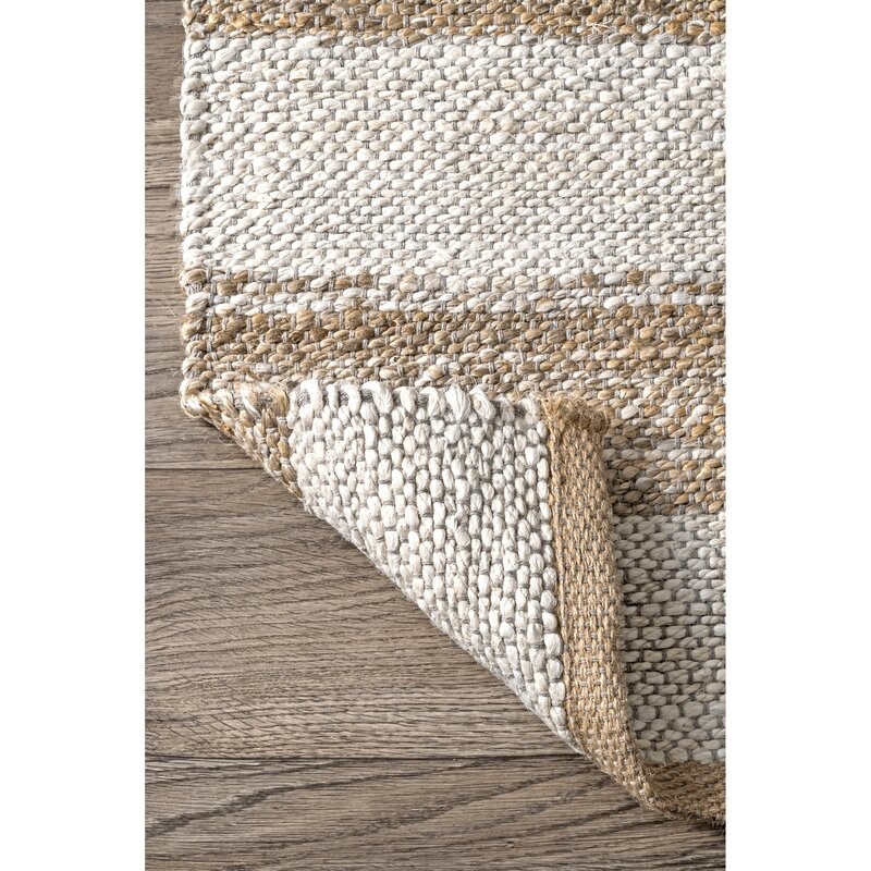 Claire Striped Hand-Knotted Natural Area Rug - Image 2