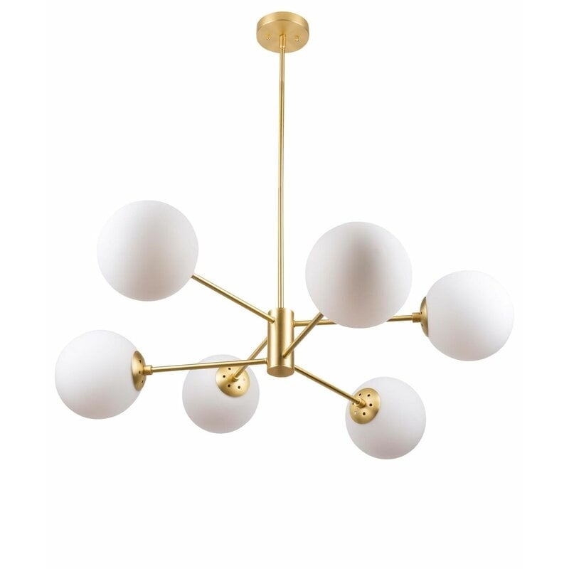 Nyla 6 - Light Sputnik Linear Chandelier - Image 5