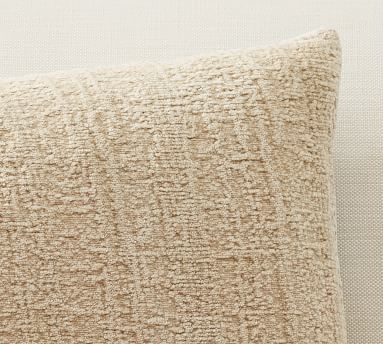Journey Chenille Jacquard Lumbar Pillow Cover, 16 x 26", Silver - Image 2