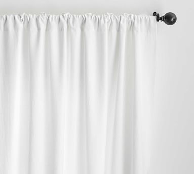 Custom Classic Belgian Linen Curtain, White, 60 x 122" - Image 0