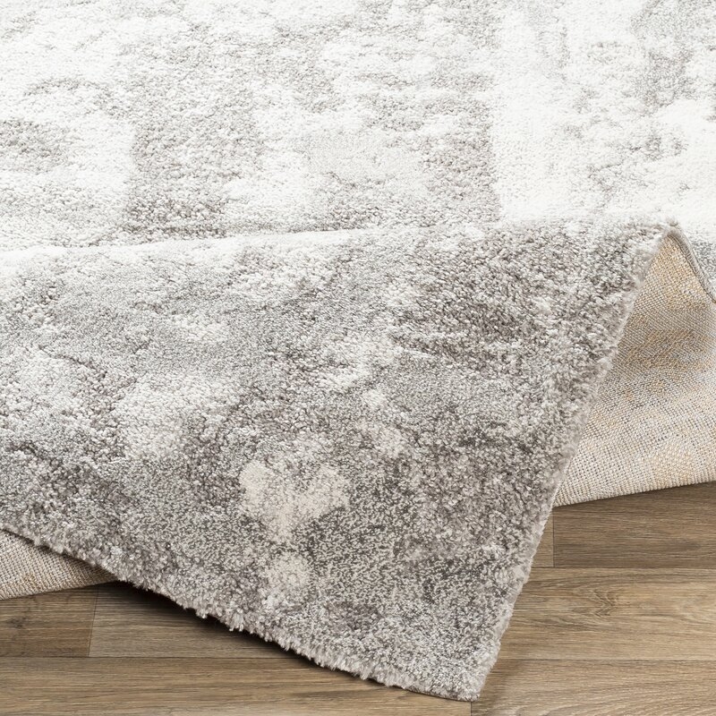 Madero Abstract Jute/Sisal Medium Gray, Light Gray, Ivory, And Charcoal Area Rug - Image 2