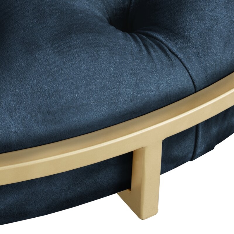 Gambier 38'' Wide Velvet Tufted Round Cocktail Ottoman - Image 2