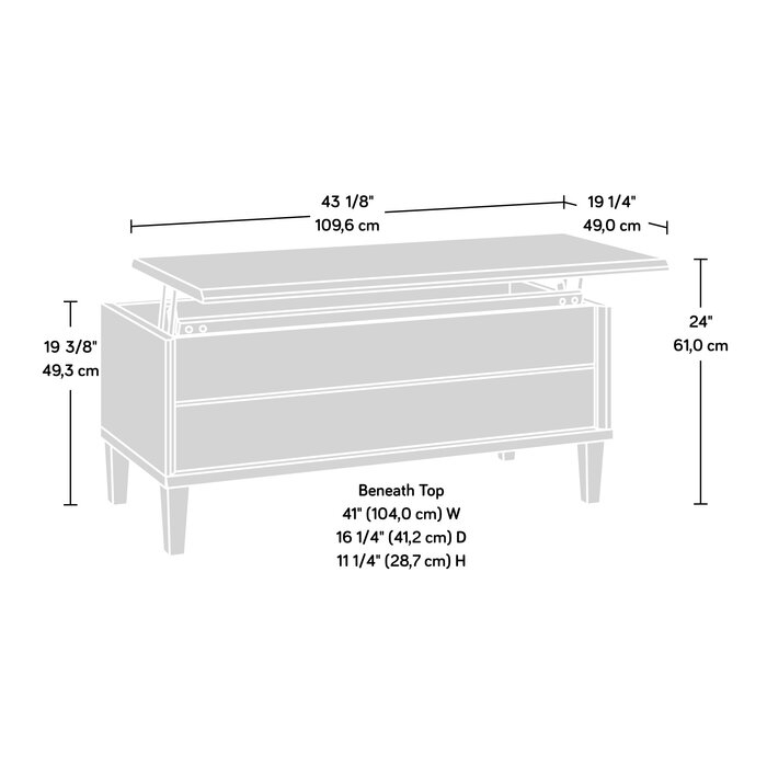 Cassano Lift Top Coffee Table with Storage - Image 4