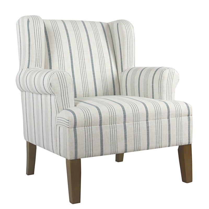 Atkinson 31.5" Wide Polyester Wingback Chair - Image 0