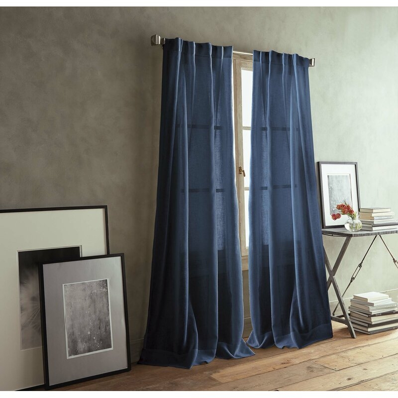 Paradox Back Tab Solid Room Darkening Curtain Panels (Set of 2) - Image 0