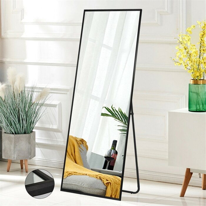Modern & Contemporary Full Length Mirror - Elegant Black - Image 1