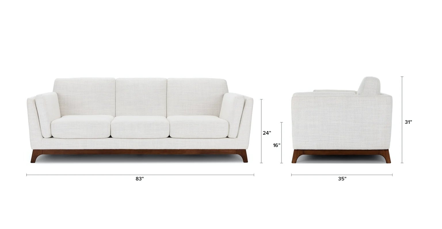 Ceni Fresh White Sofa - Image 7