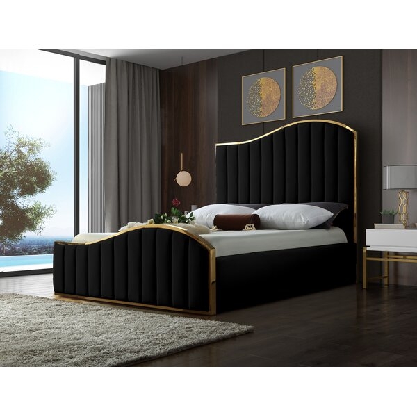 Wulff Velvet Upholstered Platform Bed - Image 0