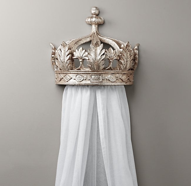 PEWTER DEMILUNE CANOPY BED CROWN - Image 0