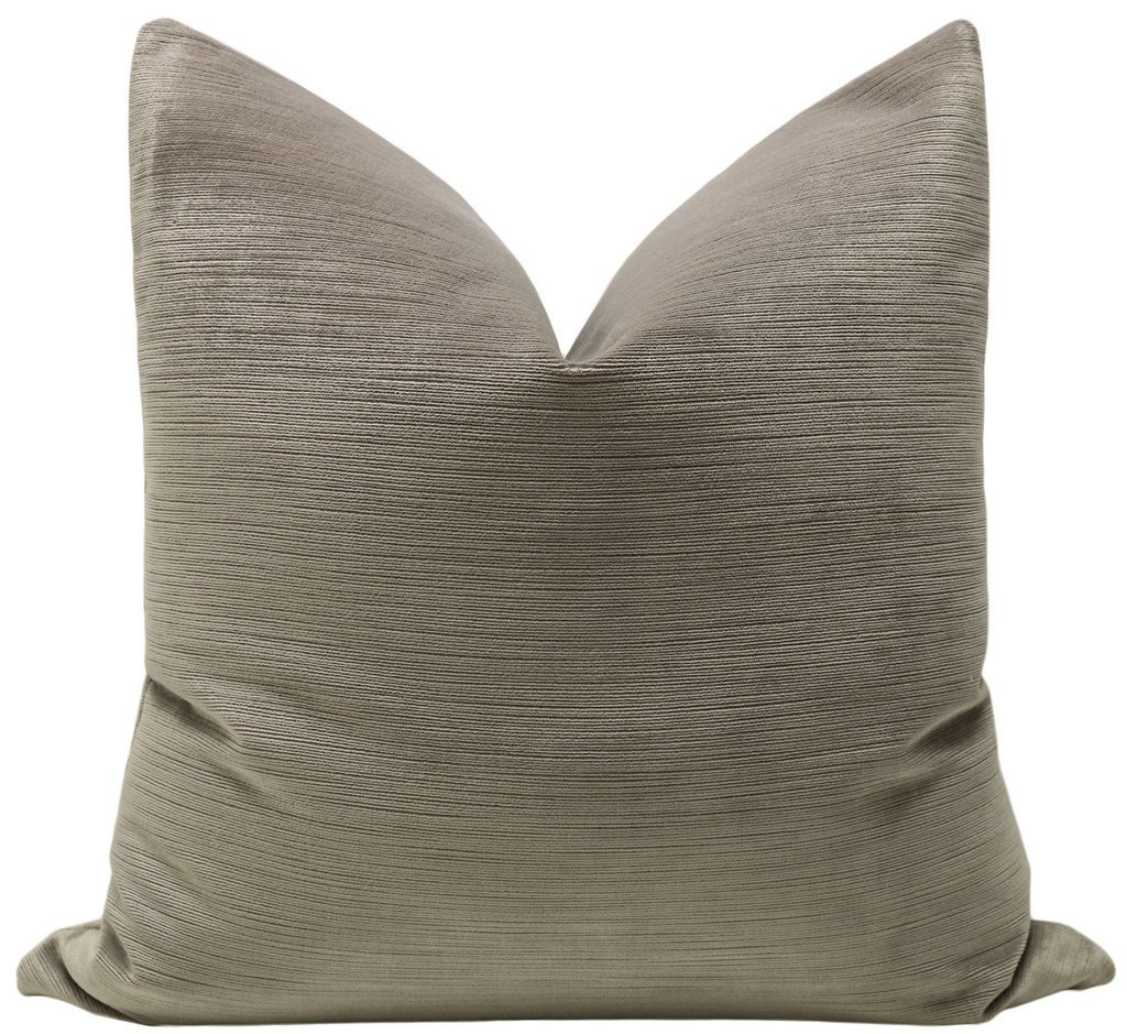 Strie Velvet // Grey 20" Pillow Cover - Image 0
