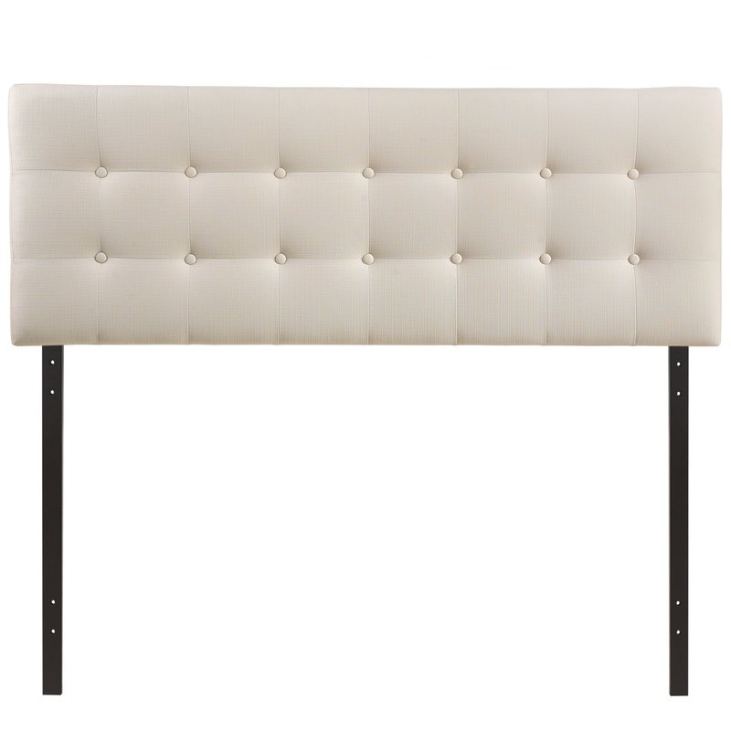 Corneau Upholstered Panel Headboard- Ivory - Queen - Image 0