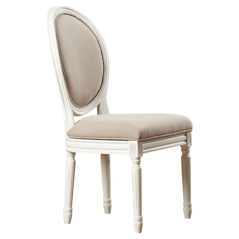 Anaya Linen Upholstered Upholstered King Louis Back Side Chair (Set of 2) - Image 0