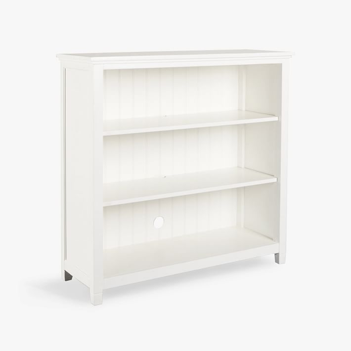 Beadboard Wide Bookcase, Simply White - Image 0