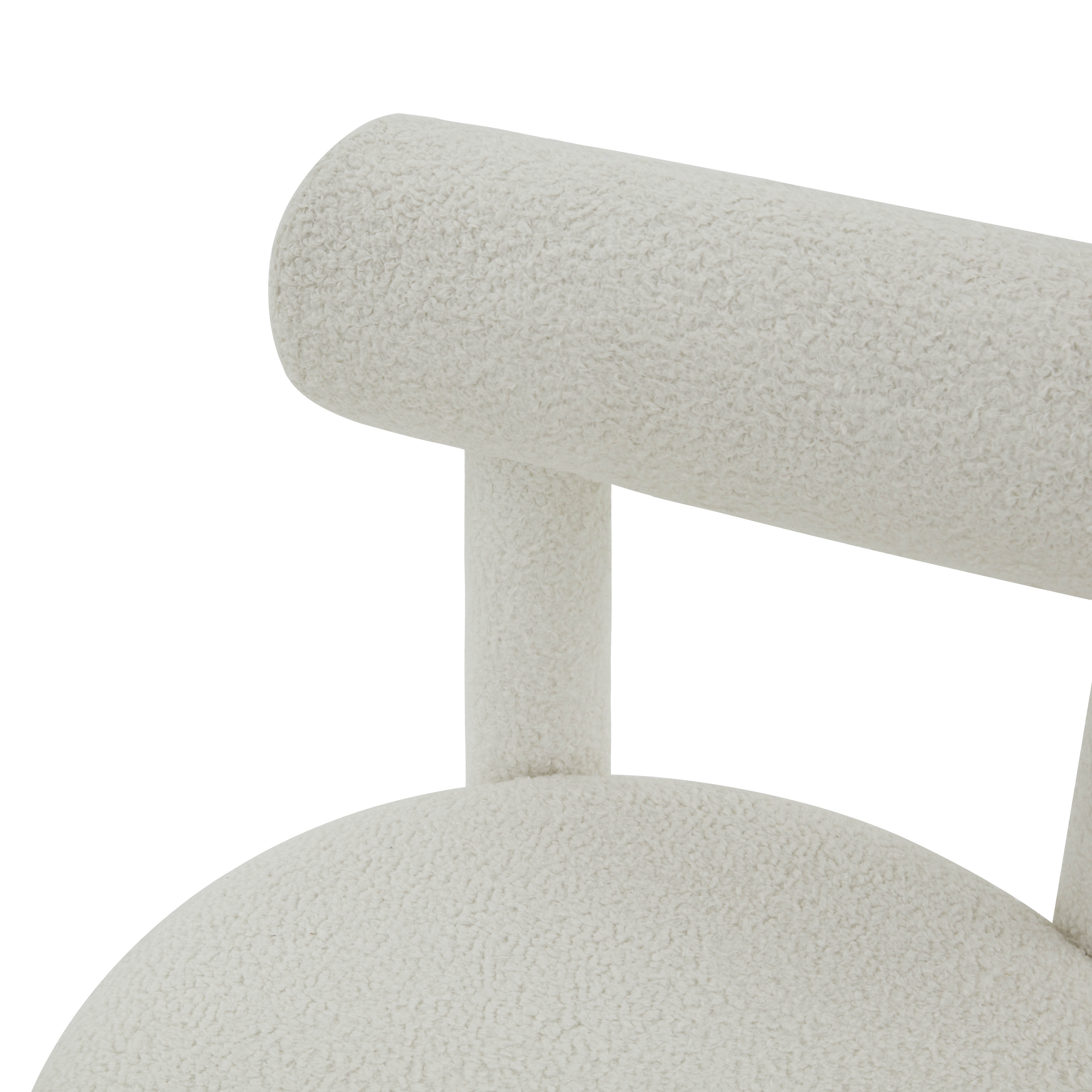 Carmel White Boucle Chair - Image 1