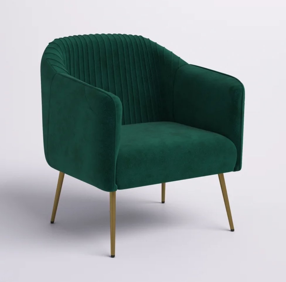 Fynn 27'' Wide Velvet Barrel Chair - Image 0
