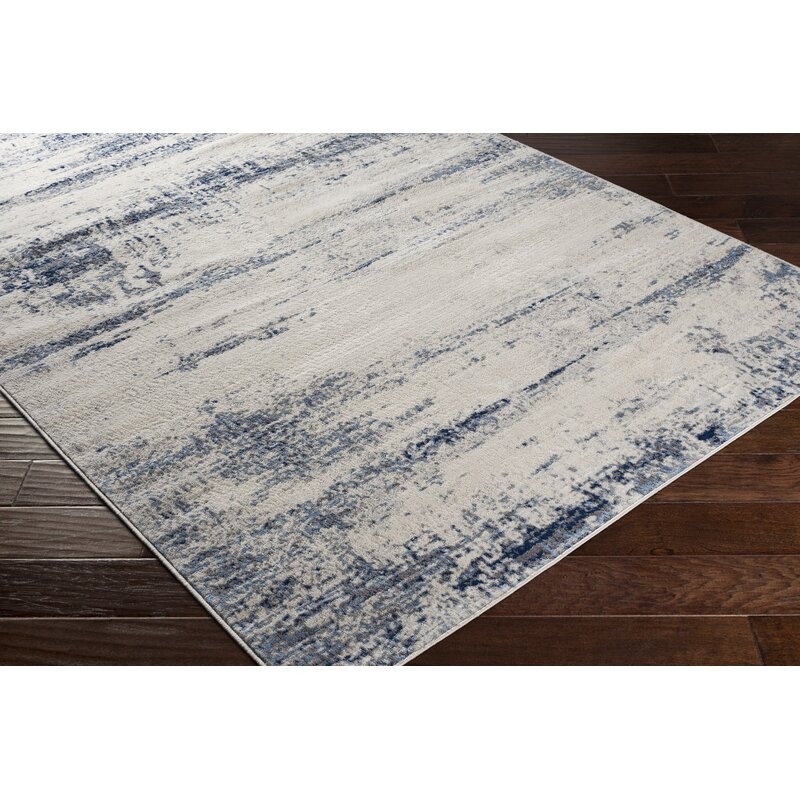 Adeliza Abstract Cream/Navy Area Rug - Image 1